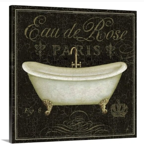 Canvas Luxury Bath " Bain De Luxe II " by Daphne Brissonnet House of Hampton - Picture 3 of 8